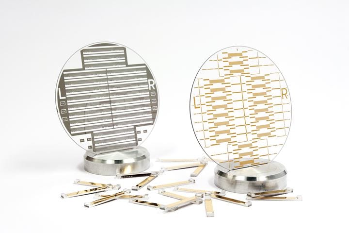 Wafer with modulator cutouts